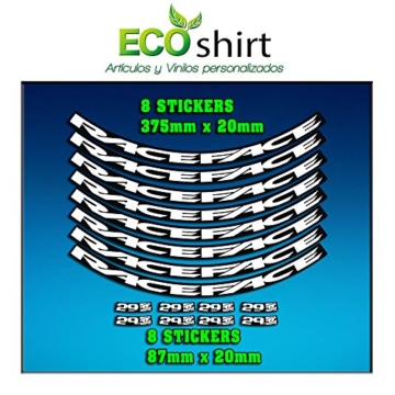 Ecoshirt 3M-G467U K0CZ Aufkleber Felge Rim Raceface 29 Zoll Am54 Bike MTB Downhill - 