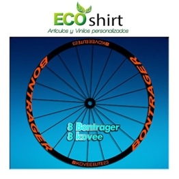 Ecoshirt C7-C8A2-AMYJ Aufkleber Stickers Bontrager Kovee Elite 23 Am208 Wheel Aufkleber Felge Rim, Orange - 1