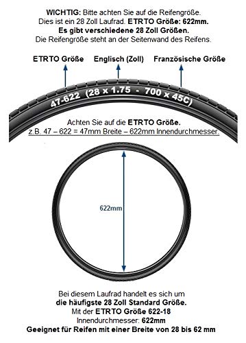 Exal Redondo 28 Zoll Laufrad Set Hinterrad + Vorderrad V-Profil Silber + 7-Fach Shimano Kranz - 2