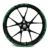 Felgenrandaufkleber Speed Design 12 Teilig Komplett-Set -Finest Folia passend für 17 Zoll & 16" 18" 19" Felgen Motorrad Auto Fahrrad (Neon Grün) - 1