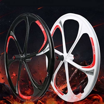 MTB Laufradsatz 27,5 Zoll - Schwarz-Rot - 6-Loch Scheibenbremse - 32 Speichen - Bis 200kg Belastbar