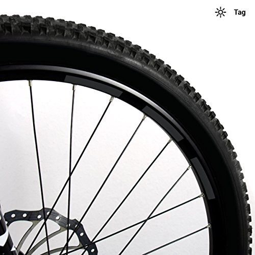 Motoking FahrradReflektorenaufkleber Schwarz 22