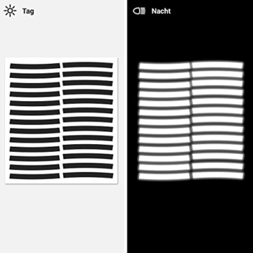 Motoking Fahrrad-Reflektorenaufkleber - Schwarz - 26 Aufkleber im Set - Breite: 7 mm - reflektierende Felgenaufkleber für Trekkingbike-, Fahrradfelgen & mehr - 5