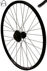 Redondo 26 Zoll Hinterrad Laufrad Felge Schwarz 6-Lo Disc + 7-Fach Shimano Kranz - 1
