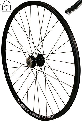 Redondo 26 Zoll Vorderrad Laufrad Fahrrad V-Profil Felge Schwarz 6 Loch Disc - 1