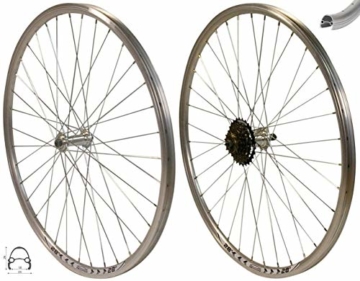 REDONDO 28 Zoll Laufrad Set Hinterrad Vorderrad  V Profil Felge Silber 