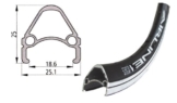 Vuelta Unisex – Erwachsene Fahrradfelge-2042610500 Fahrradfelge, schwarz, One Size - 1