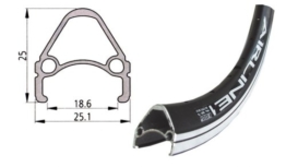 Vuelta Unisex – Erwachsene Fahrradfelge-2042610500 Fahrradfelge, schwarz, One Size - 1