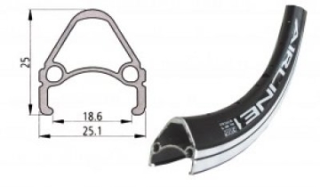 Vuelta Unisex – Erwachsene Fahrradfelge-2042610500 Fahrradfelge, schwarz, One Size - 2
