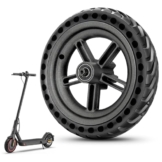Amitor 8.5 Zoll E Scooter Vollreifen Hinterrad mit Felge für Xiaomi Pro/Pro 2, Pannensichere & Abriebfeste Einteilige Vollgummireifen Hinten 8 1/2 x2 mit Nabe, Robust & Zuverlässig, Einfache Montage - 1